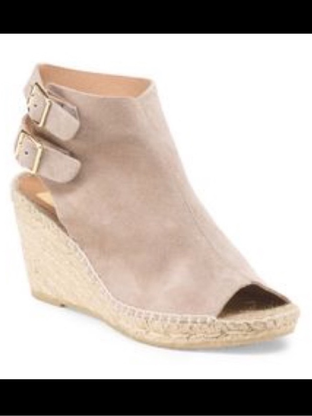 Kanna suede leather wedge espadrille sandals